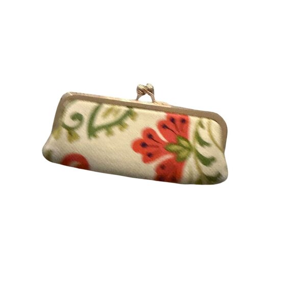 SPARTINA Floral Silver Kisslock Coin Purse Wallet - Picture 4 of 6